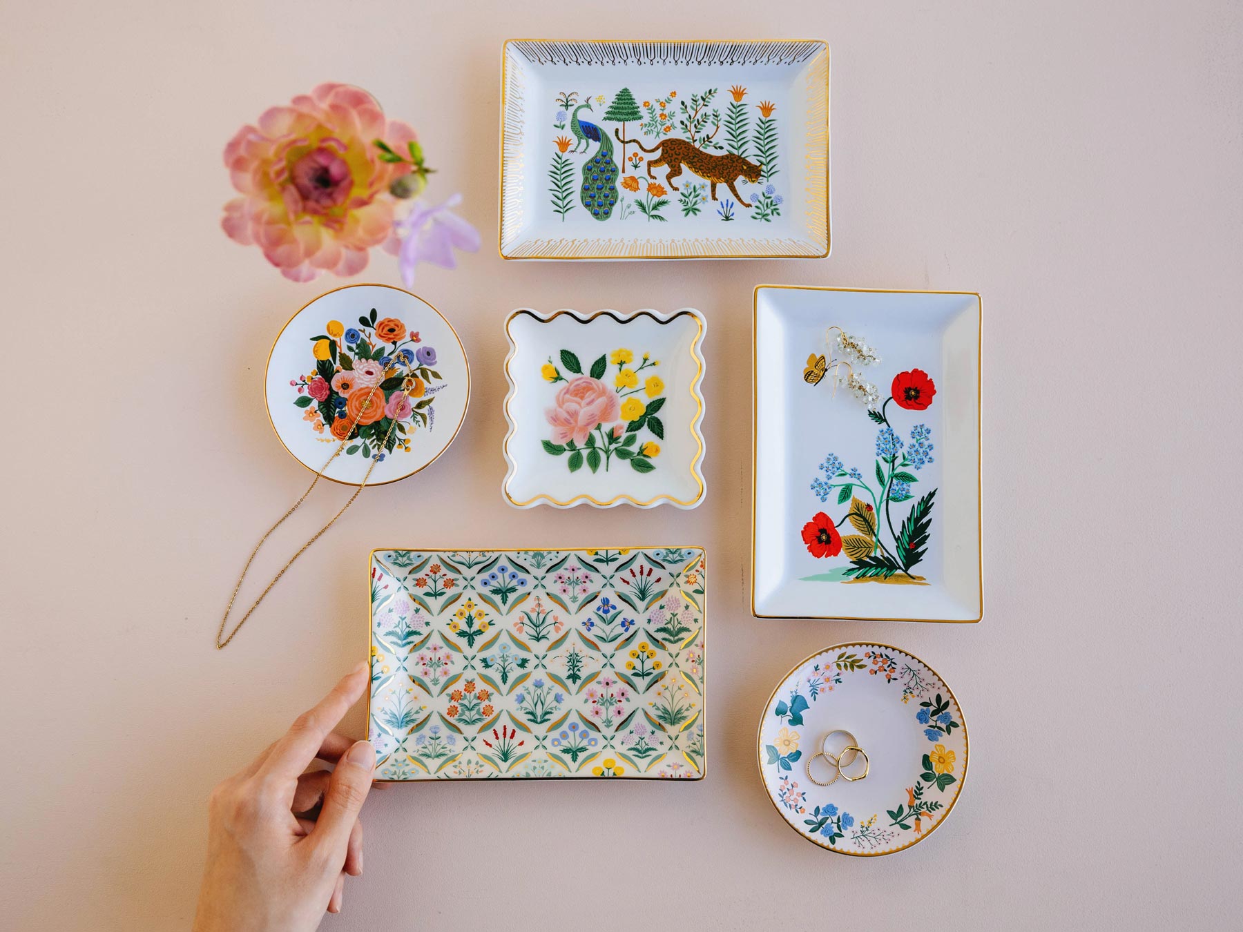 ポーランド ヴィンテージ/アンティーク 手織りフリンジ付き美しい水色タペストリー