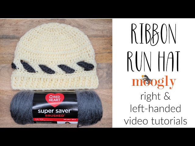 How to Crochet: Ribbon Run Hat (Right Handed) - YouTube