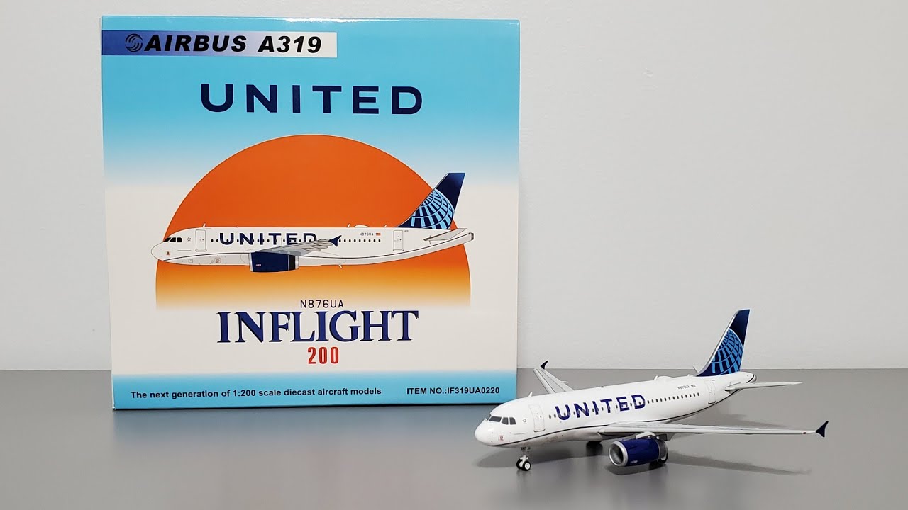 Inflight 200 United Airlines Airbus A319 [N876UA] Model Airplane