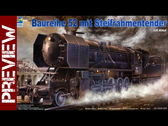 Trumpeter BR-52 WW2 Locomotive preview and diorama ideas (1:35