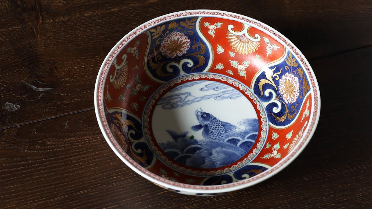 古伊万里色絵荒磯文鉢（江戸時代） - 天平堂（TENPYODO）