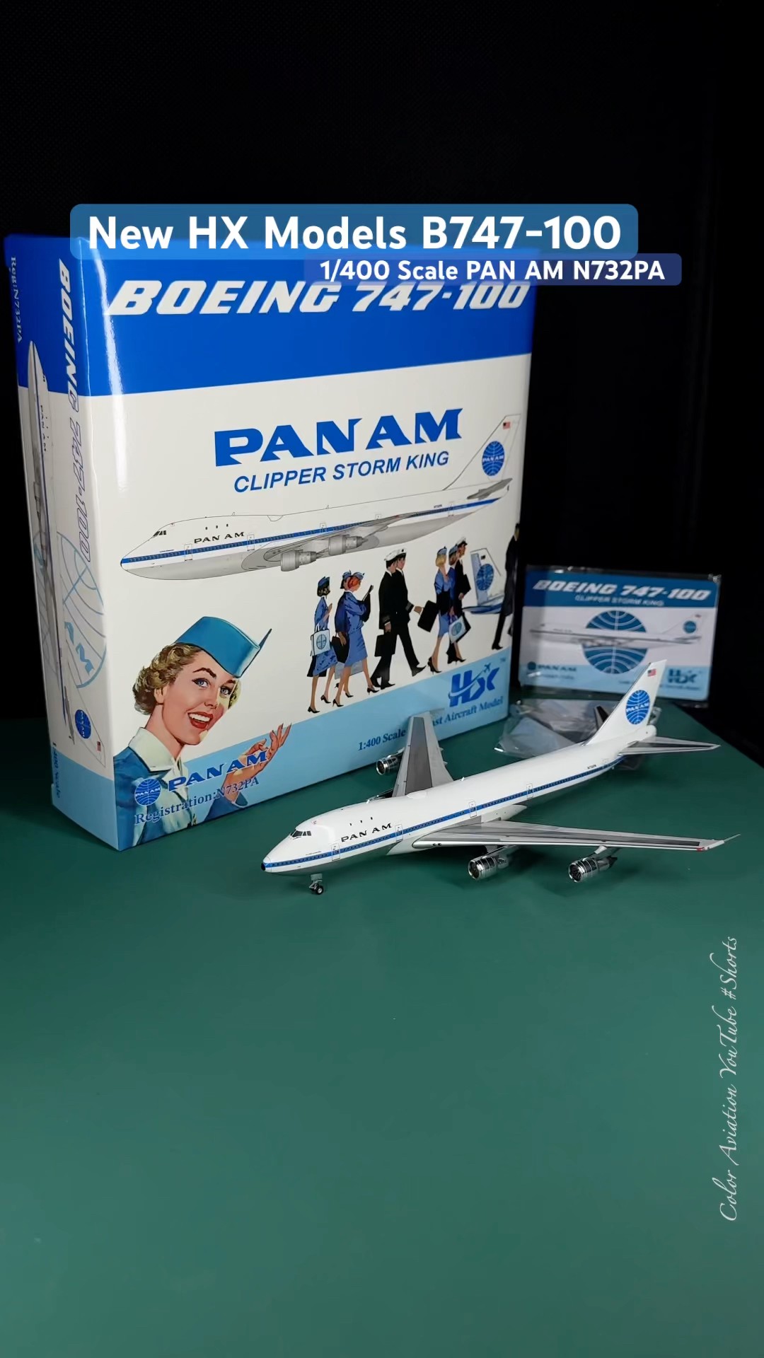 New HX Models 1/400 Scale PAN AM Boeing 747-100 N732PA Delivery