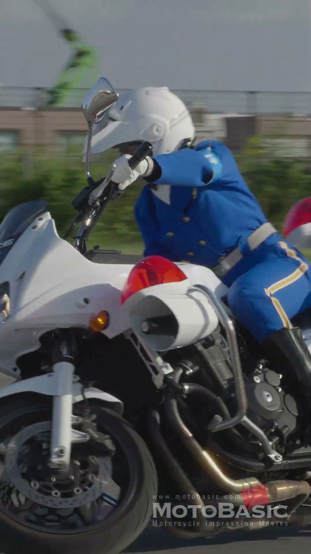 Japanese female police motorcycle officers with HONDA CB1300P