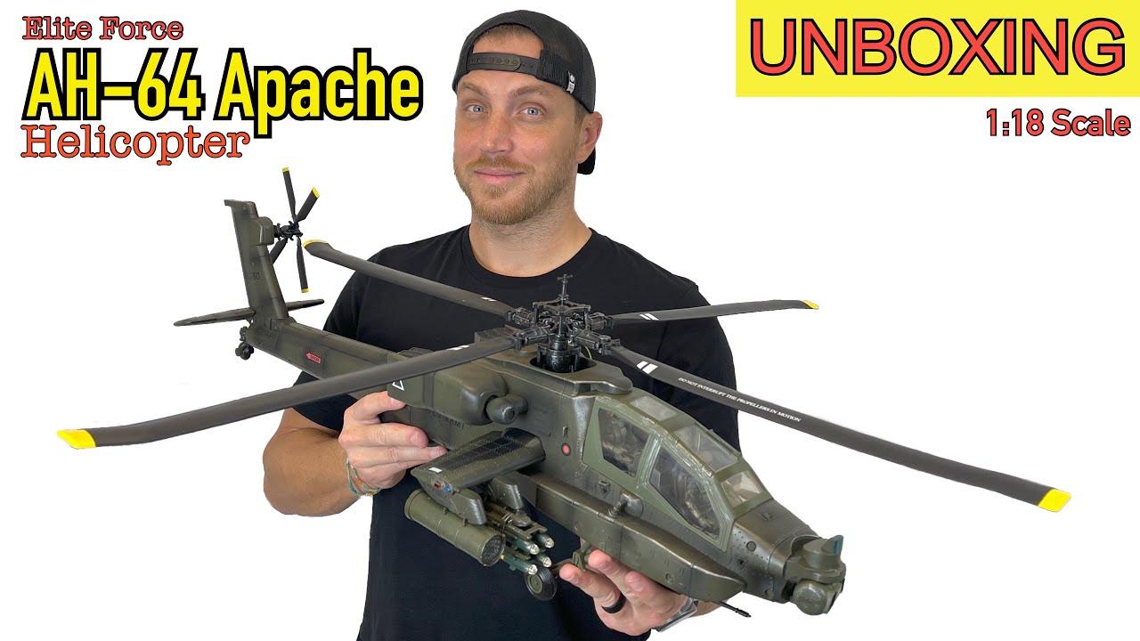 1:18 scale Apache Helicopter (by Elite Force) UNBOXING! - YouTube