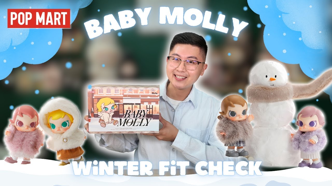 SO CUTE! POP MART BABY MOLLY ❄️ Winter Fit Check Plush Pendants