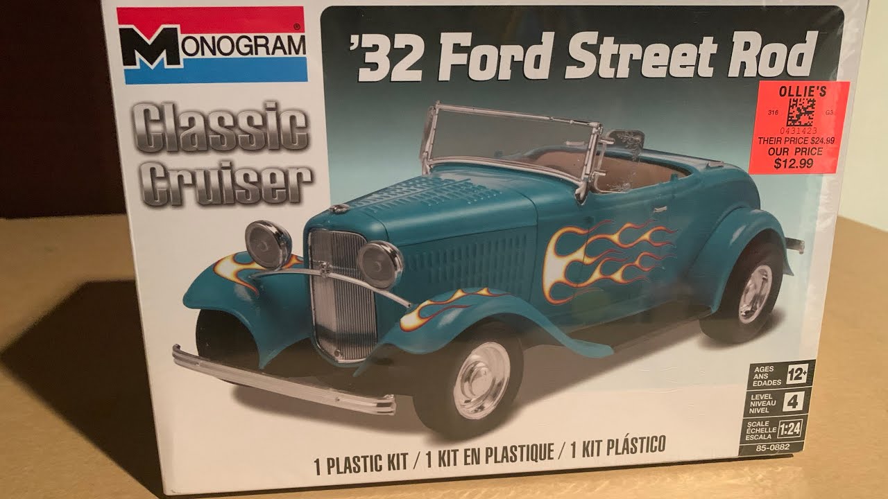 1932 Ford Street Rod 1/24 Scale Monogram Real Unboxing - YouTube
