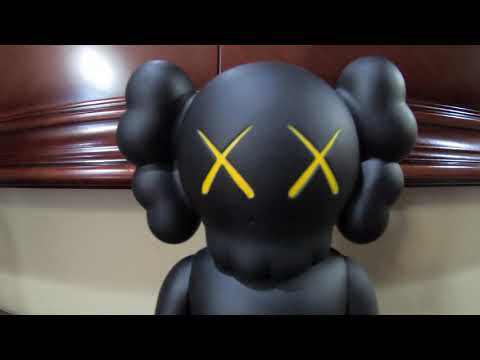 Kaws Companion Open Edition Vinyl Figure Opening In Black Colorway