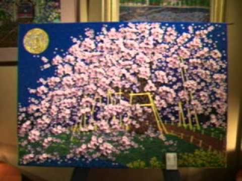 桜 #サクラ #ちぎり絵 #春 #昭和レトロ 桜 #サクラ #ちぎり絵 #春