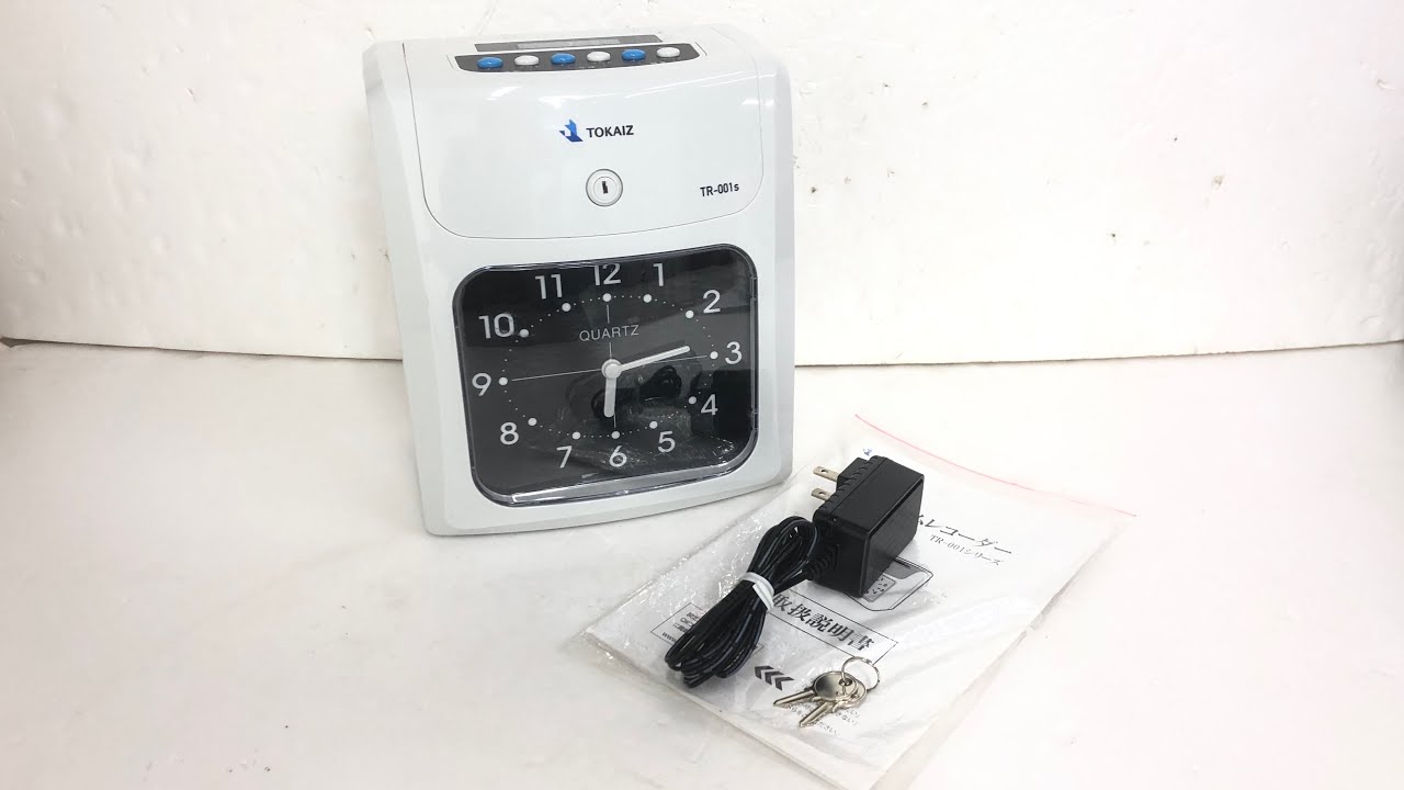 □ TOKAI トーカイ タイムレコーダー TR-001S 説明書 鍵 付 両面印字