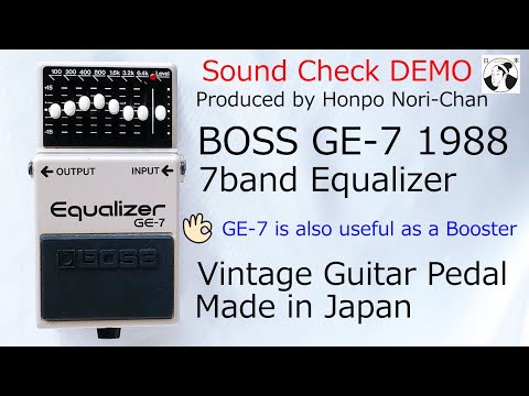 BOSS GE-7 Equalizer 1988 Vintage Guitar Pedal JRC4558DD Made in