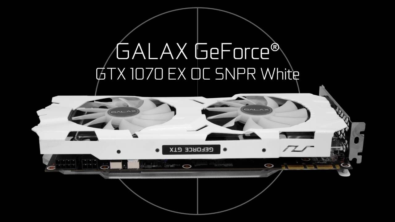 GALAX GeForce® GTX 1070 EXOC-SNPR WHITE - YouTube