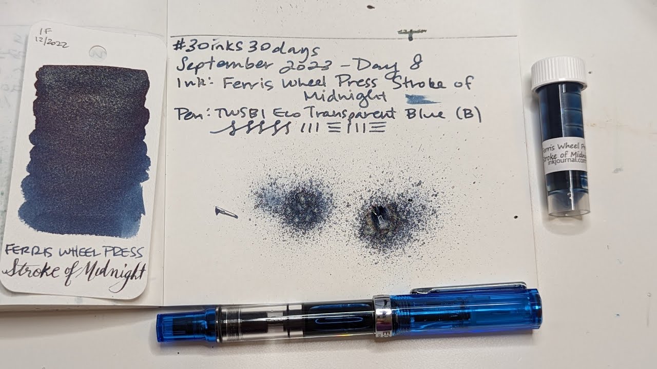 30inks30days September 2023, Day 8 - Stroke of Midnight - YouTube