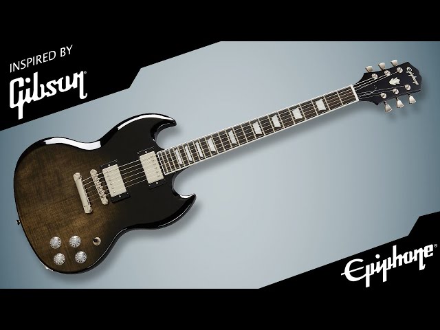 Epiphone SG Modern Figured Trans Black Fade sound & review - YouTube