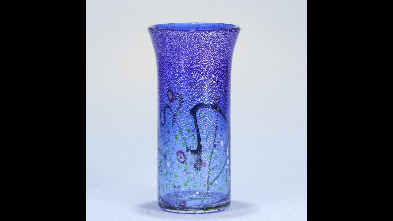 花器「光琳」 筒形 コバルトブルー | グラスアート黒木 | 公式