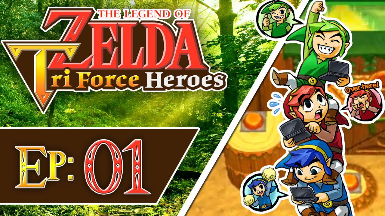 Tri Force Heroes - Part 1 | Woodlands - Deku Forest! [3-Player 100