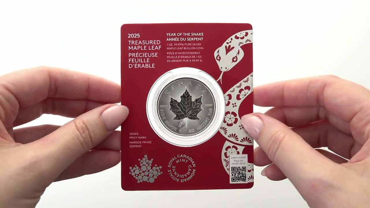 Treasured Silver Maple Leaf: Year of the Snake Privy Mark - 1 oz