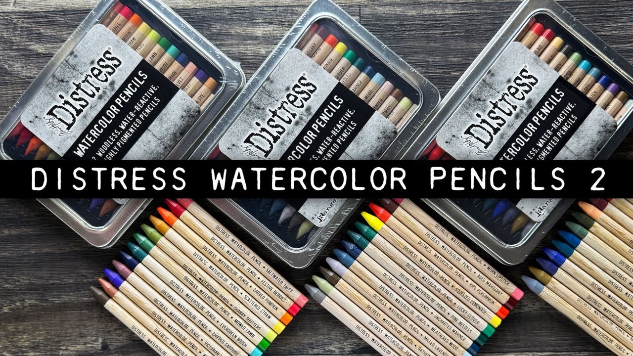 Tim Holtz Distress Watercolor Pencils Set 6 Ranger tdh83603