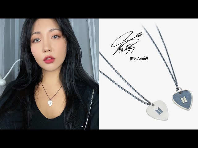 Suga's Guitar Pick Necklace Review + tips on buying BTS merch