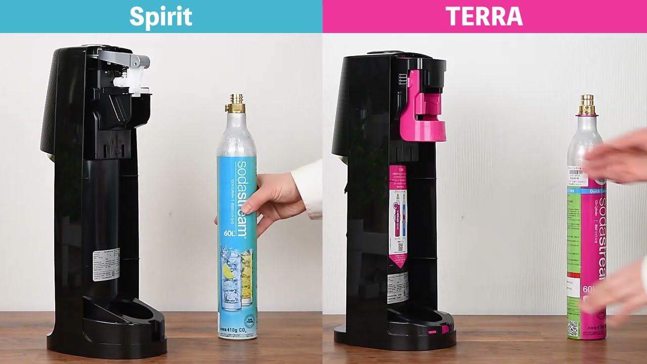 ワンタッチで素早くガスシリンダーを装着できる新機能がイイ！ソーダ