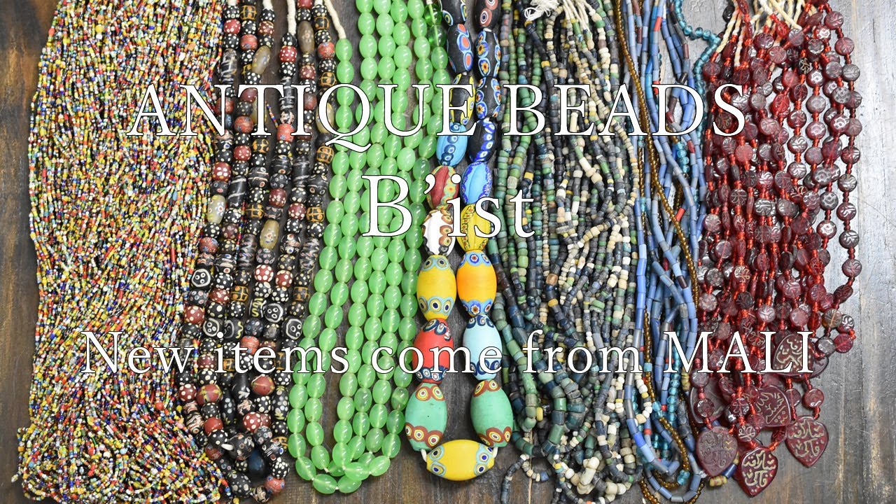 美しいオリジナル「マリ共和国千年ビーズとイタリア新トンボ玉」の