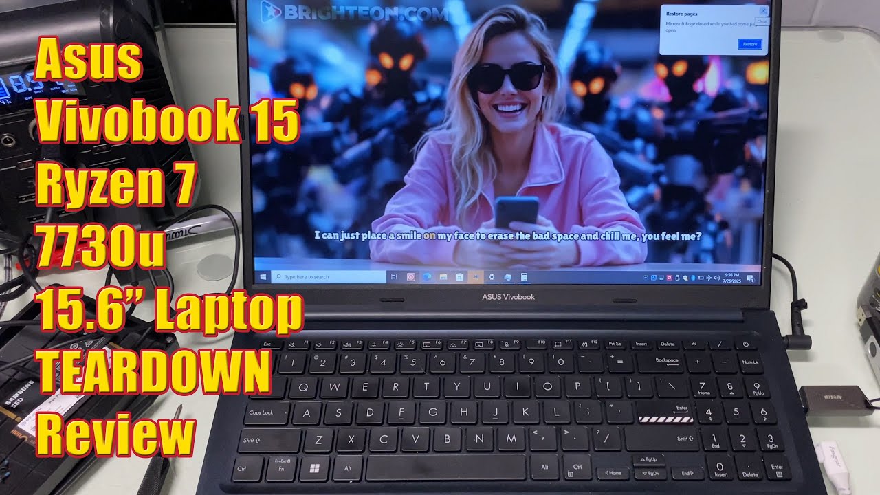❇️ ASUS Vivobook 15 Ryzen 7 7730U Laptop PC Teardown Review