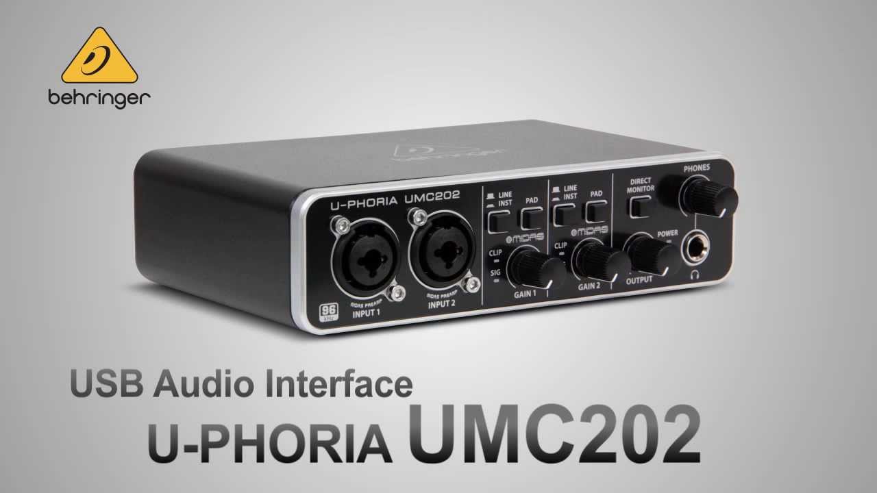 BEHRINGER / USB接続オーディオインターフェイス UMC202 - YouTube
