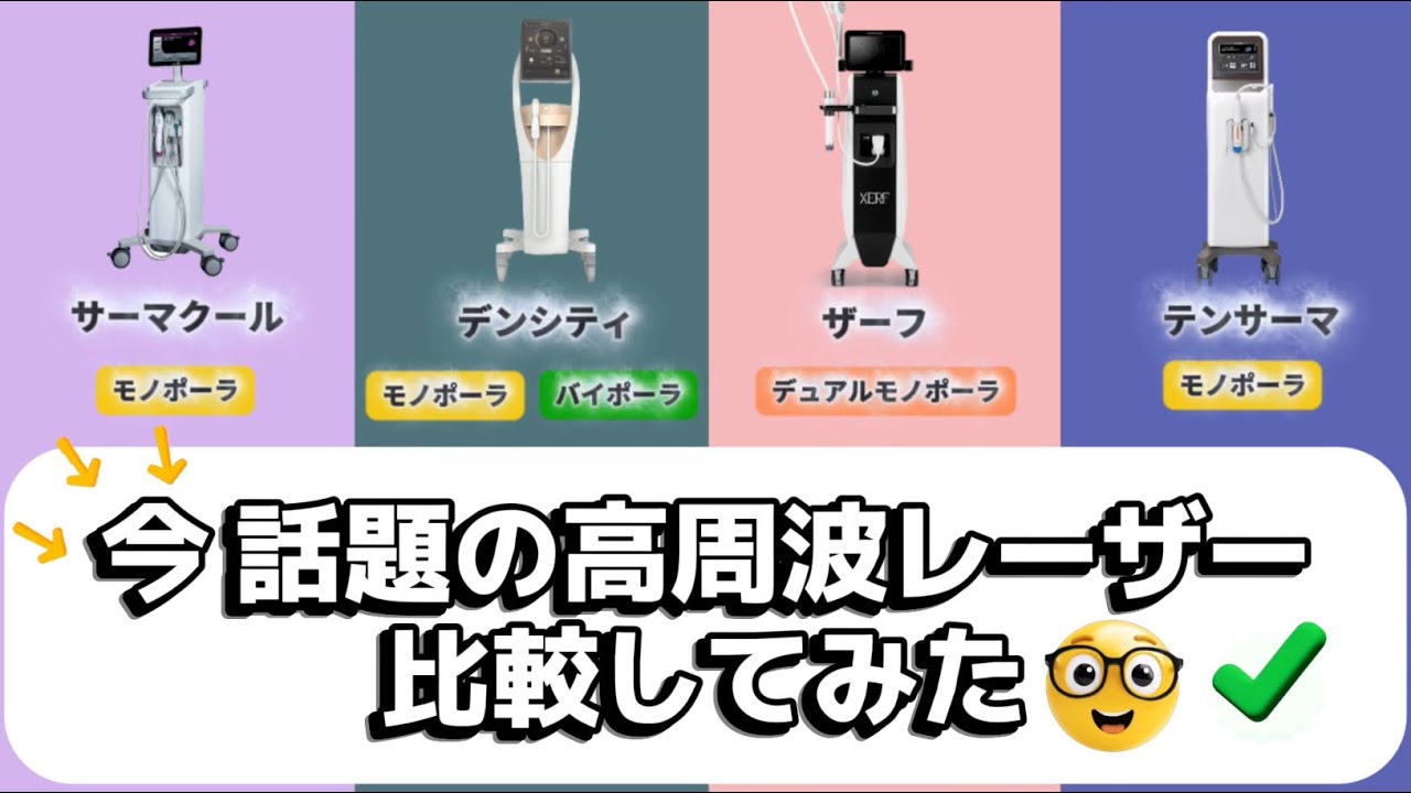 今話題の高周波リフトアップ サーマクール、デンシティ、ザーフ