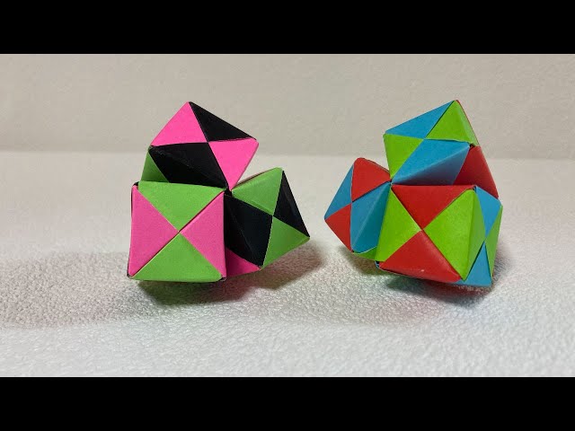 色と形が楽しい折り紙】薗部式ユニット18枚組（ノリなし） - YouTube