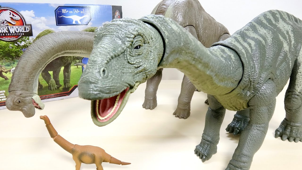 Super BIG Size Dinosaur Figure Jurassic World Apatosaurus - YouTube