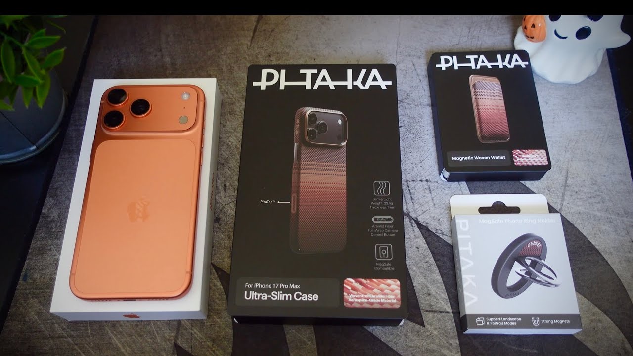 PITAKA iPhone 17 Pro Max Sunset Ultra-Slim Case & MagSafe Wallet