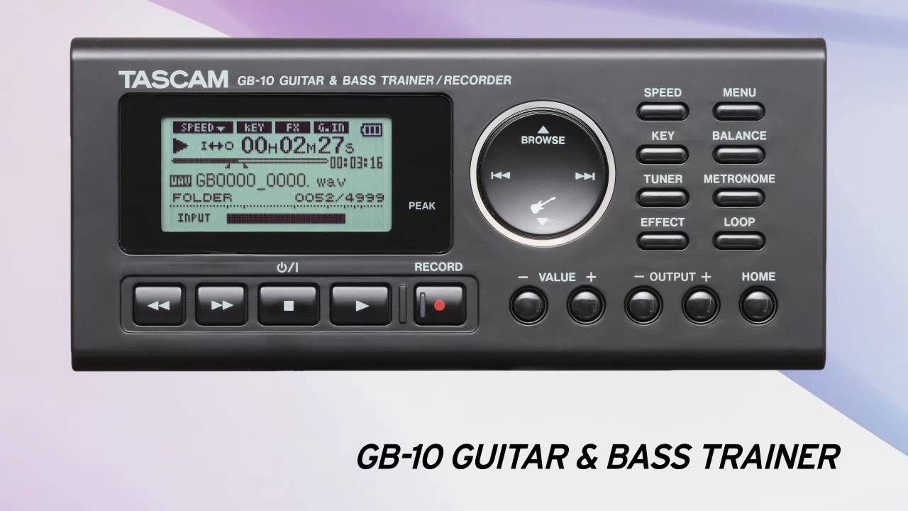 TASCAM GB-10 Guitar / Bass Trainer / Recorder - YouTube
