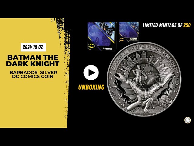 2024 Barbados 10 oz Silver Batman The Dark Knight DC Comics Coin
