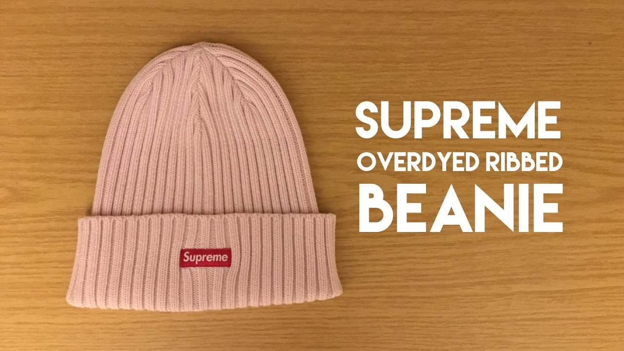 Supreme Overdyed Ribbed Beanie Light Pink - First Look - YouTube