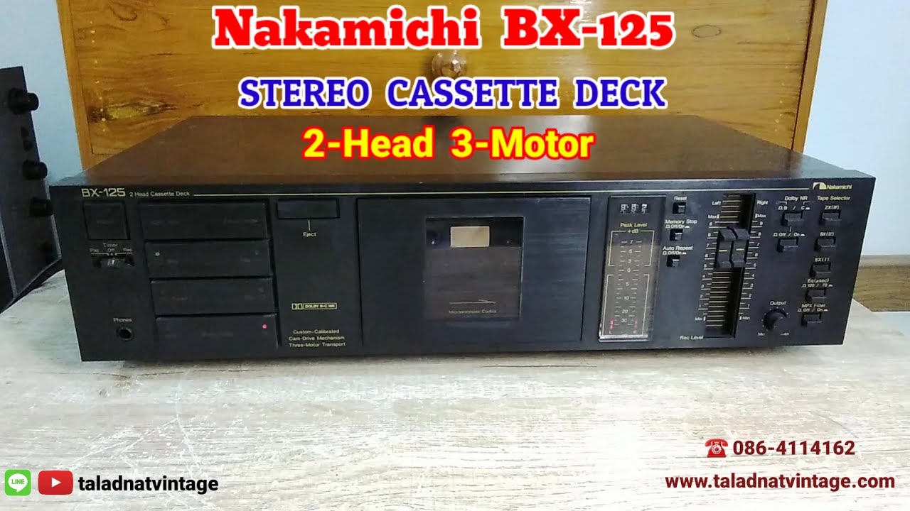 Nakamichi BX-125 Stereo Cassette Deck 2-Head 3-Motor - YouTube