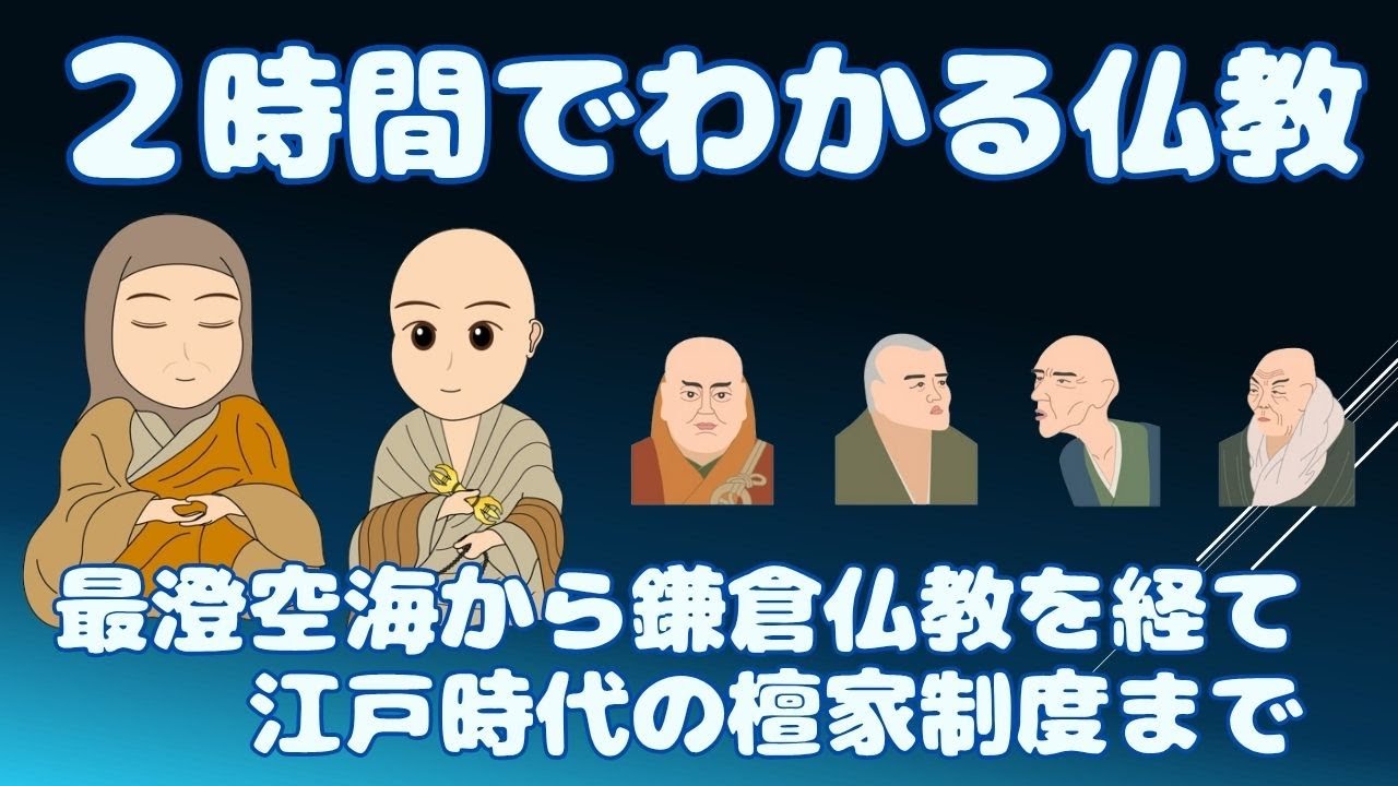 2時間でわかる日本の仏教 最澄・空海・親鸞・日蓮・道元・檀家制度の