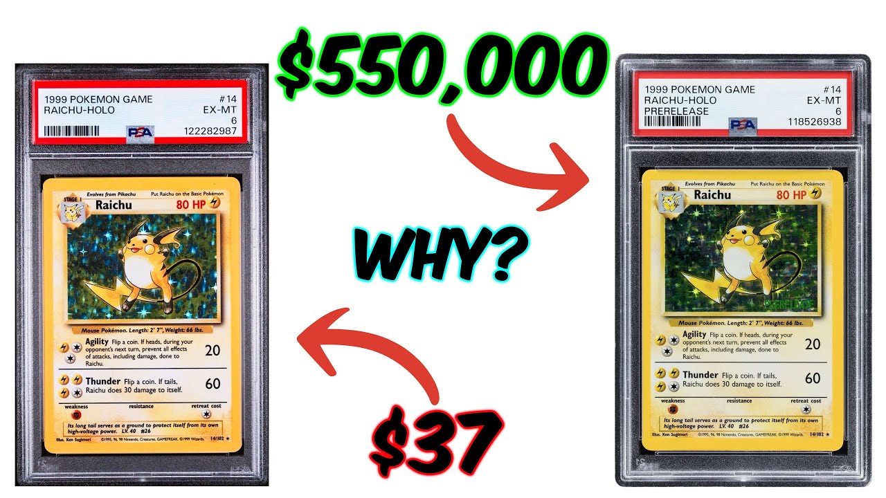 $550,000 Pre-Release Raichu – Pokémon Error History Made - YouTube
