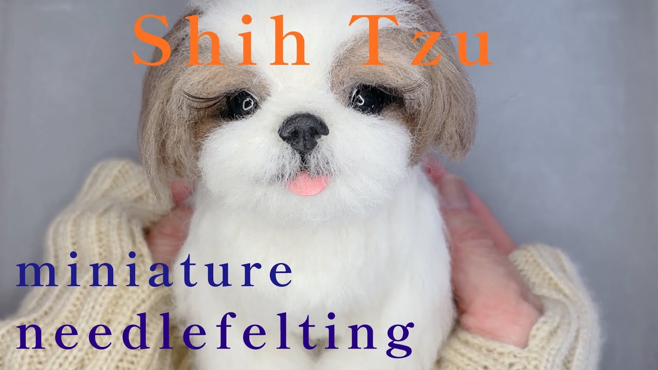 羊毛フェルト】からシーズーちゃん生まれました。 - YouTube