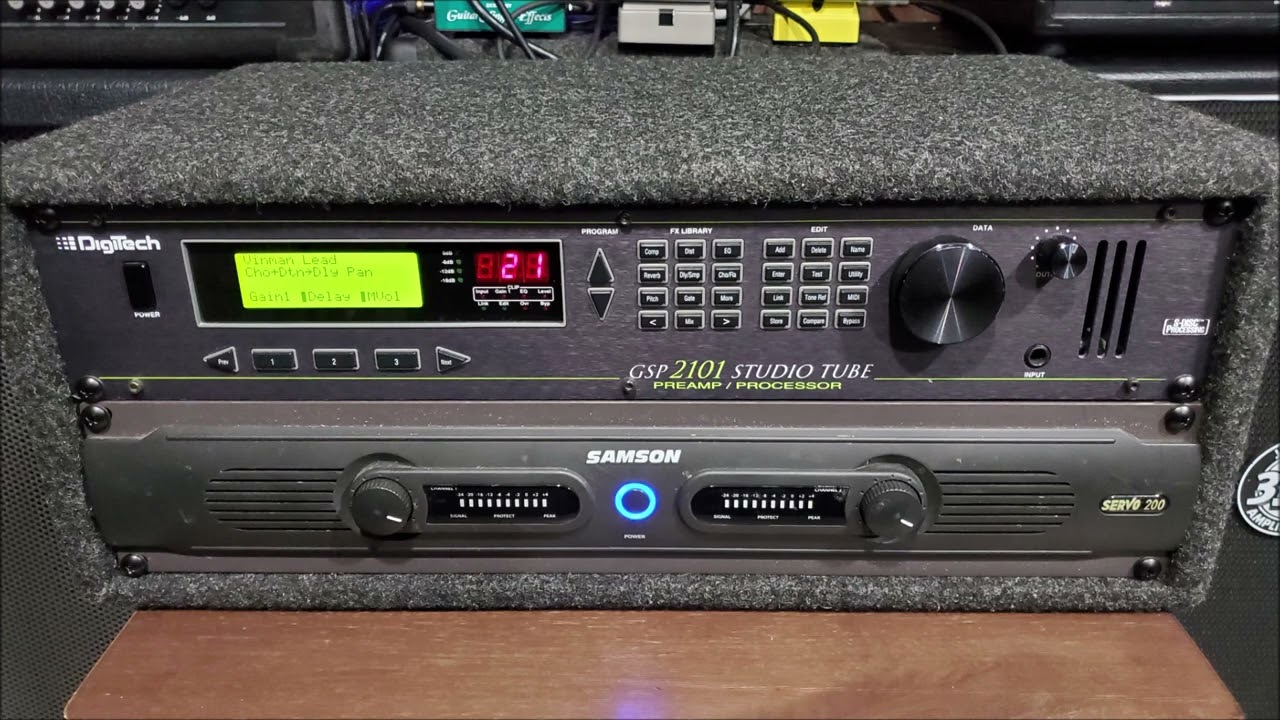 Digitech GSP2101 - 80s style riffs with chorus and delay - YouTube