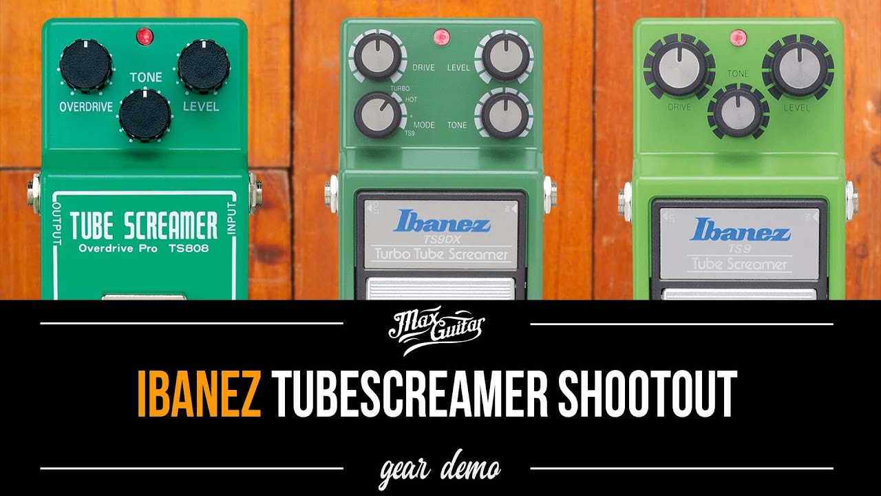 Ibanez TUBESCREAMER Shootout - TS808 vs TS9DX vs TS9 - Gear Demo