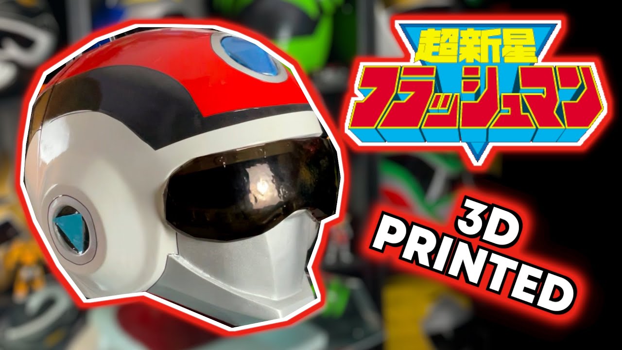 3D Printing and Assembling a Choushinsei Flashman Red Flash Helmet