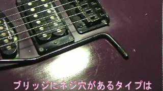 エレキギターのアームを本体に取り付ける方法 - YouTube