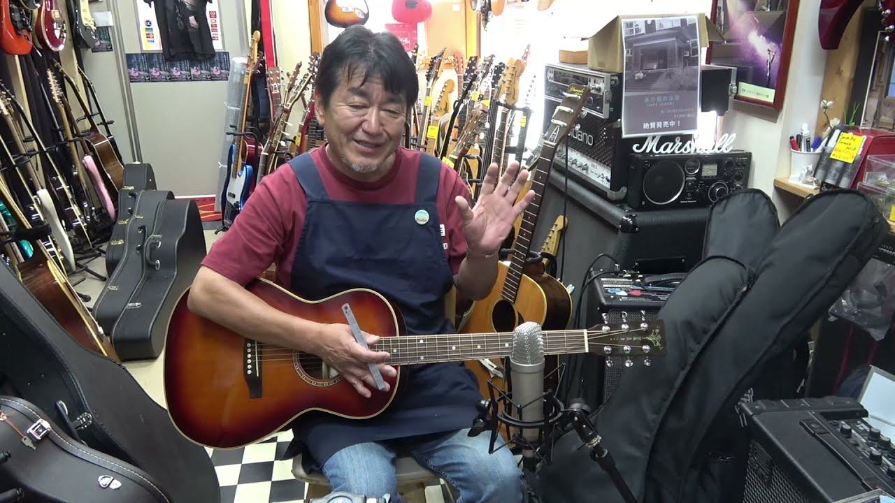 ARIA ADL-01 アリアのパーラータイプギター - YouTube