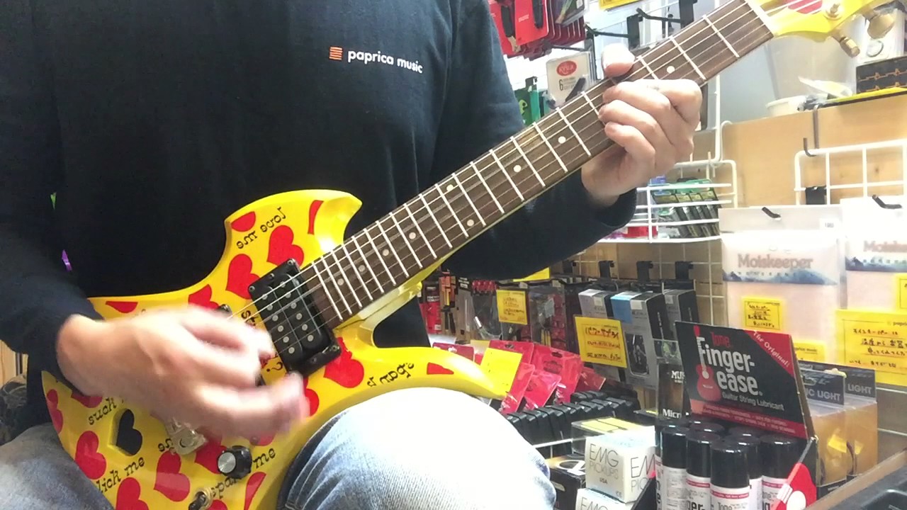 美品☆BURNY Fernandes hide イエローハートJr. ミニギター 【公式通販】