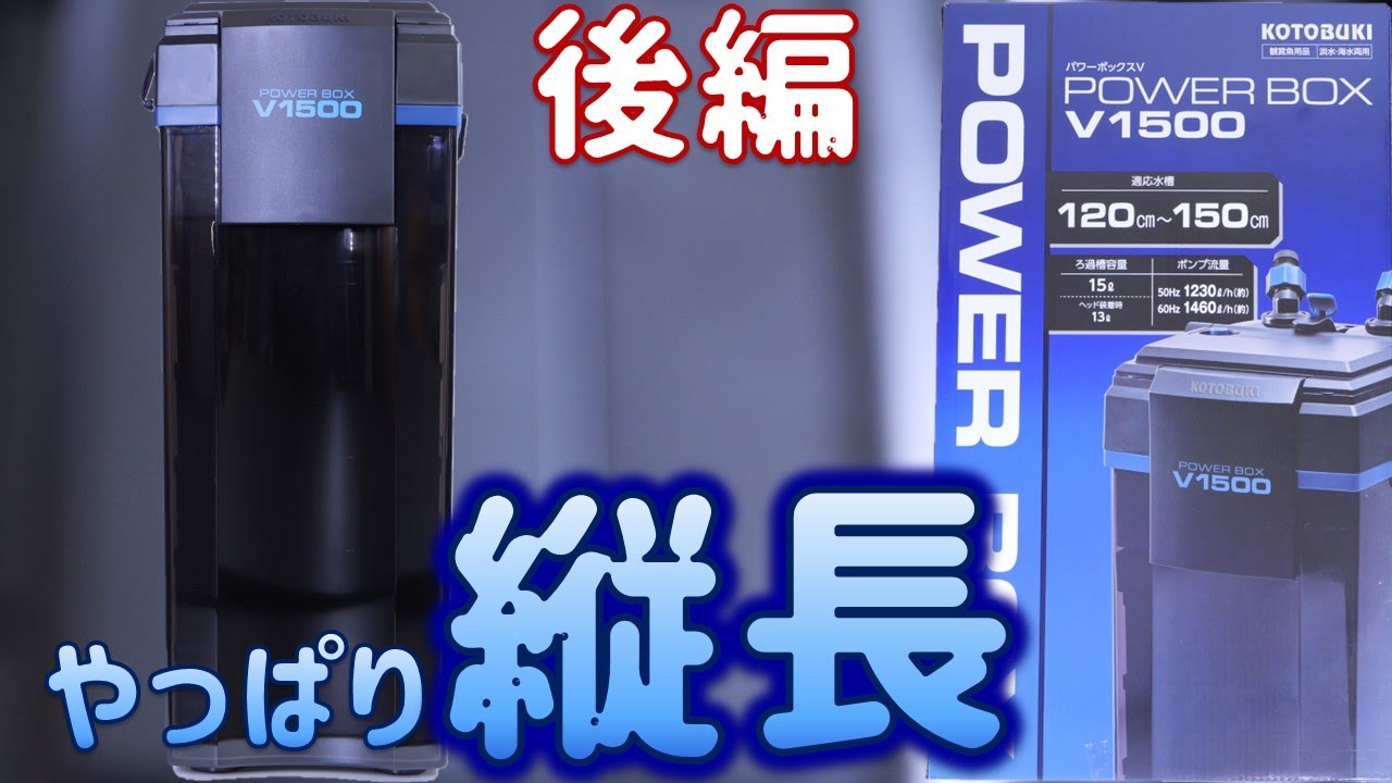 外部式フィルター】コトブキ パワーボックスV1500後編！キスゴムの威力