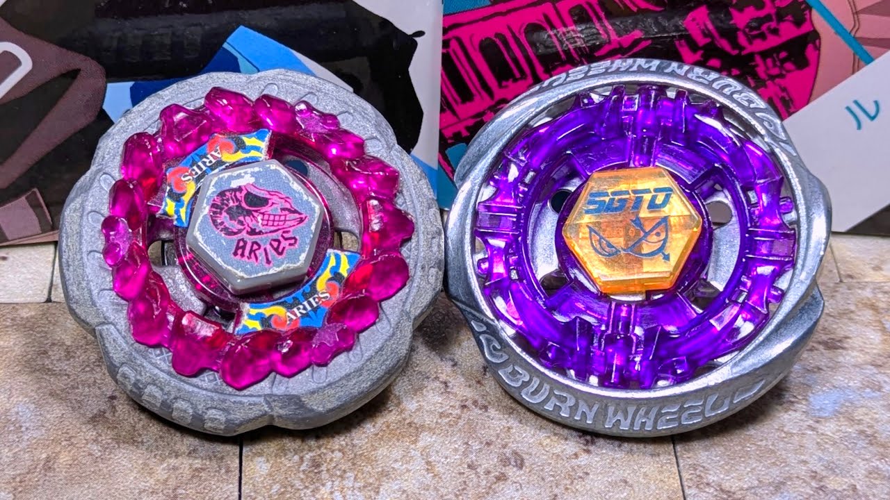 Rock Aries ED145B vs Burn Sagittario 105HF | Metal Fight Beyblade