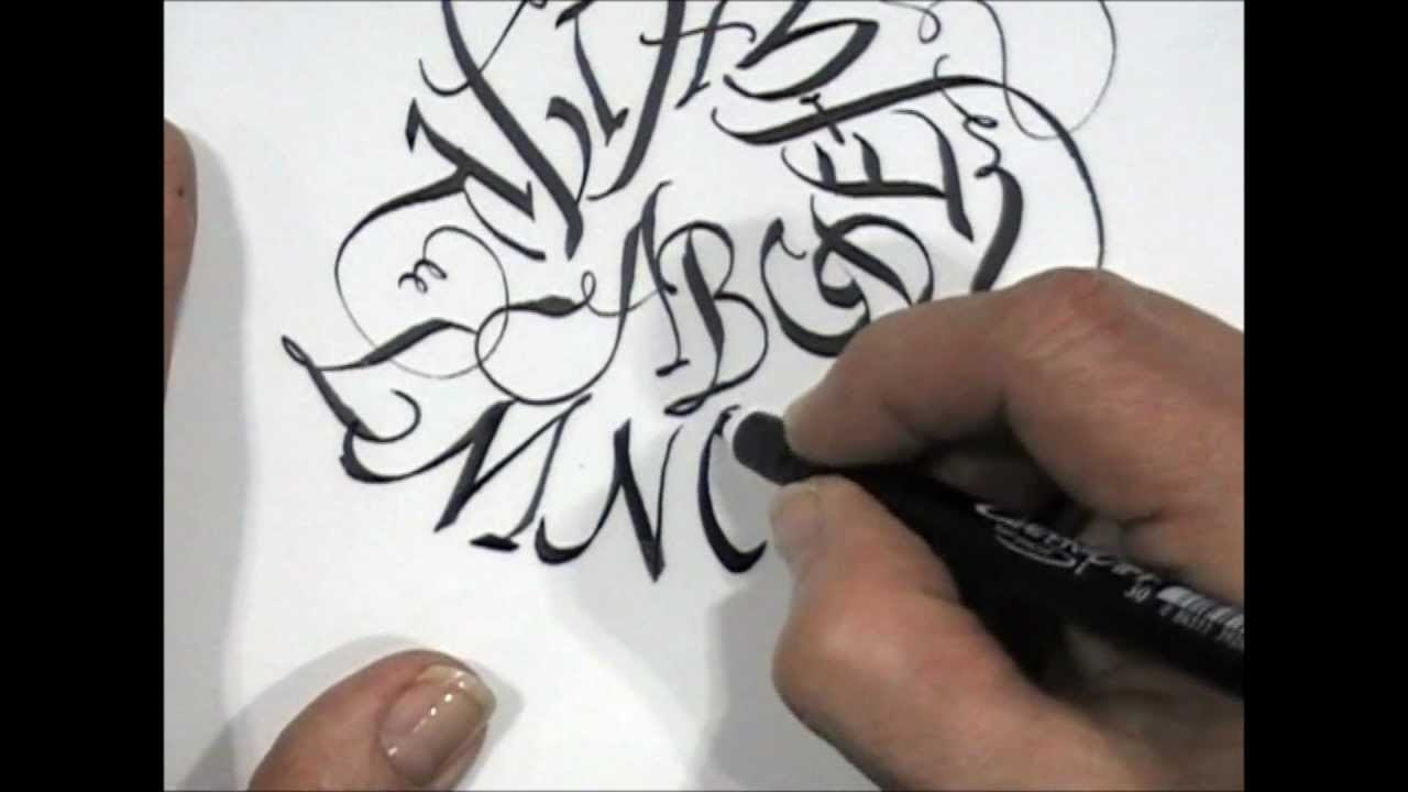 Pigma Calligrapher Demo ft. Maria Thomas - YouTube
