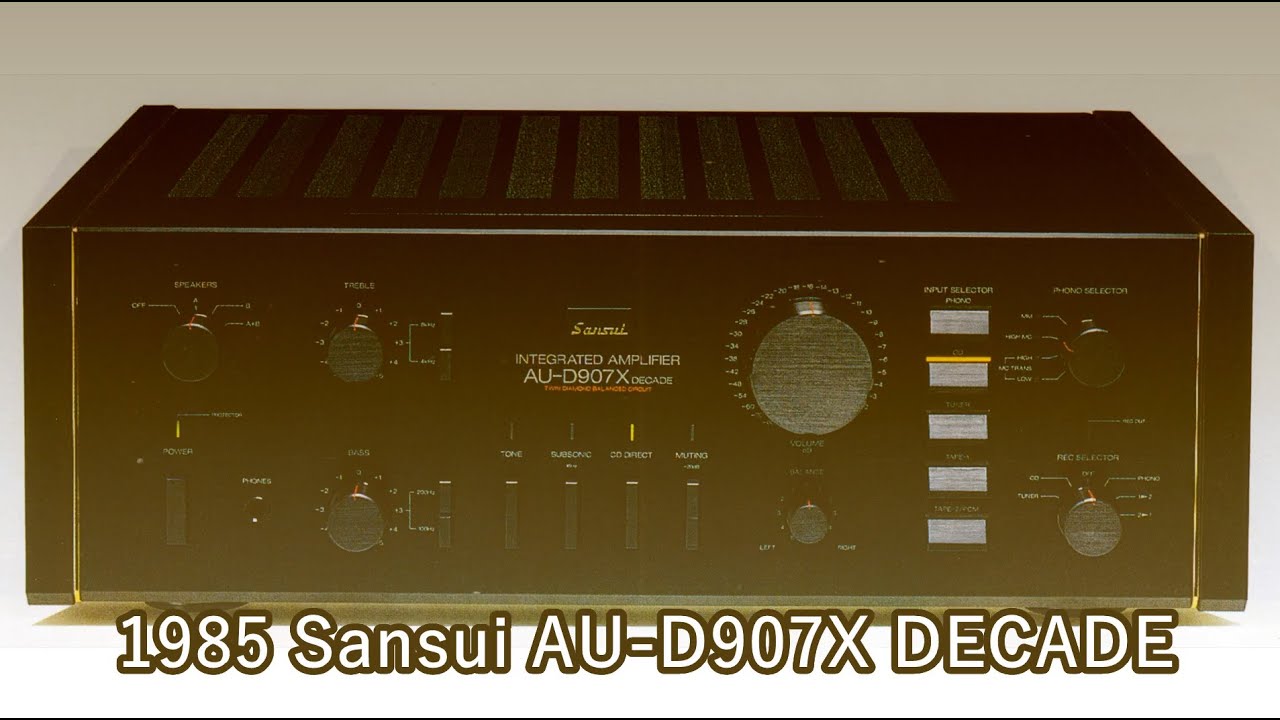 1985 Sansui AU-D907X DECADE - YouTube