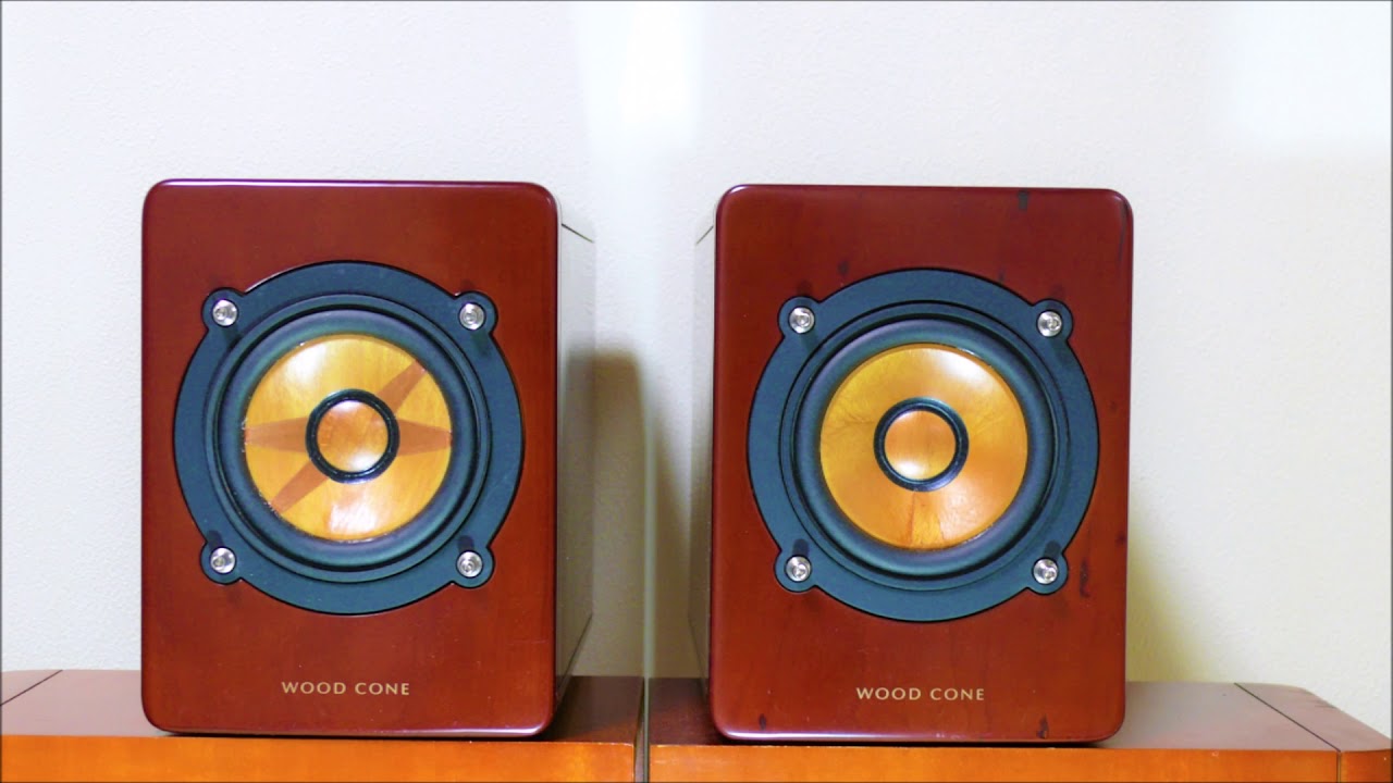 ビクター ウッドコーンスピーカー SP-EXA3、専用スタンドLS-EXA3