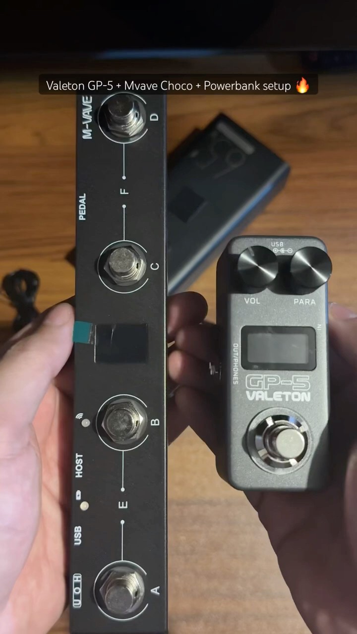 Valeton GP-5 with external footswitch (MVave Chocolate Plus) and