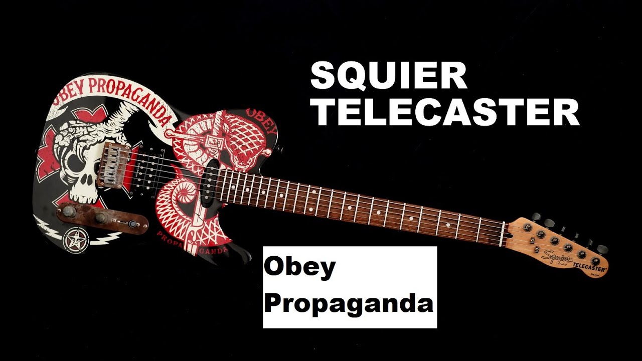 Squier Telecaster Obey Propaganda, guitar test, demo - YouTube